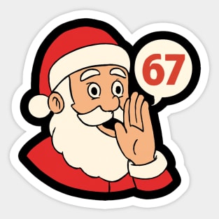 Santa Whispering 67 with a Cheery Smile Sticker